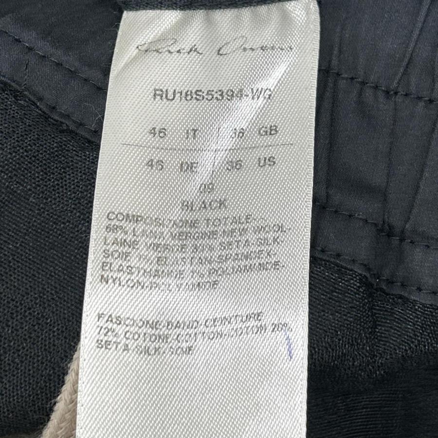 Rick Owens リックオウエンス RU18S5394-WG DRAWSTRING ASTAIRES LONG パンツ ブラック 46 ボトムス メンズ 中古_5