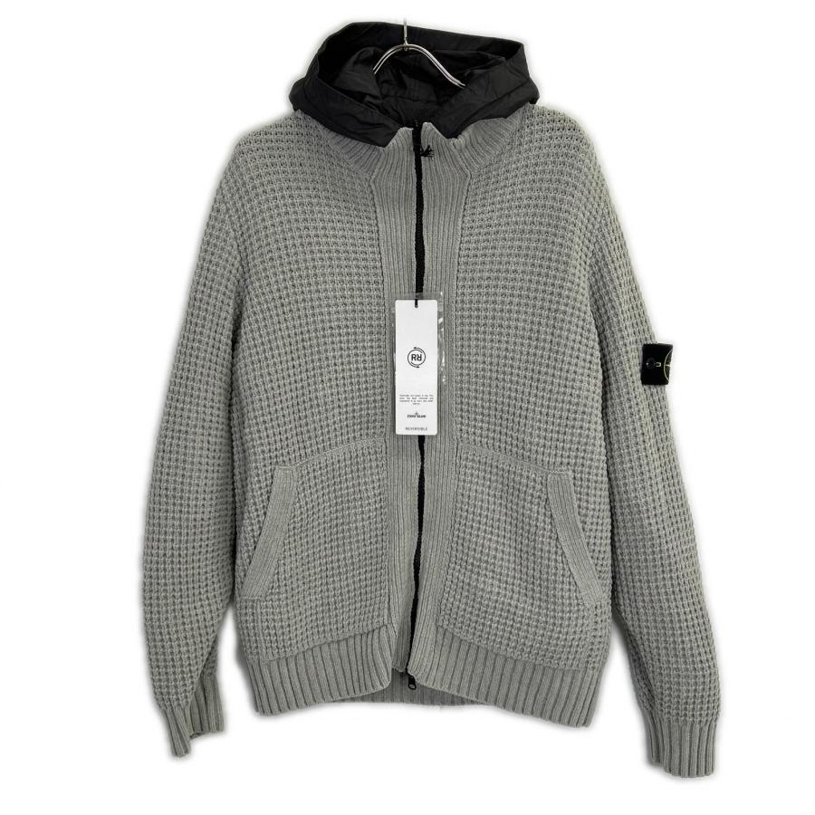 STONE ISLAND ストーンアイランド K1S155100008S00A5 Compass badge リバーシブルカーディガン グレー L トップス コットン メンズ 中古の画像