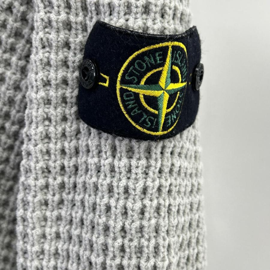 STONE ISLAND ストーンアイランド K1S155100008S00A5 Compass badge リバーシブルカーディガン グレー L トップス コットン メンズ 中古の画像