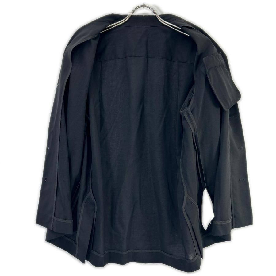 sacai（サカイ） 21-02458M レイヤードスーチング シャツ ブラック 1