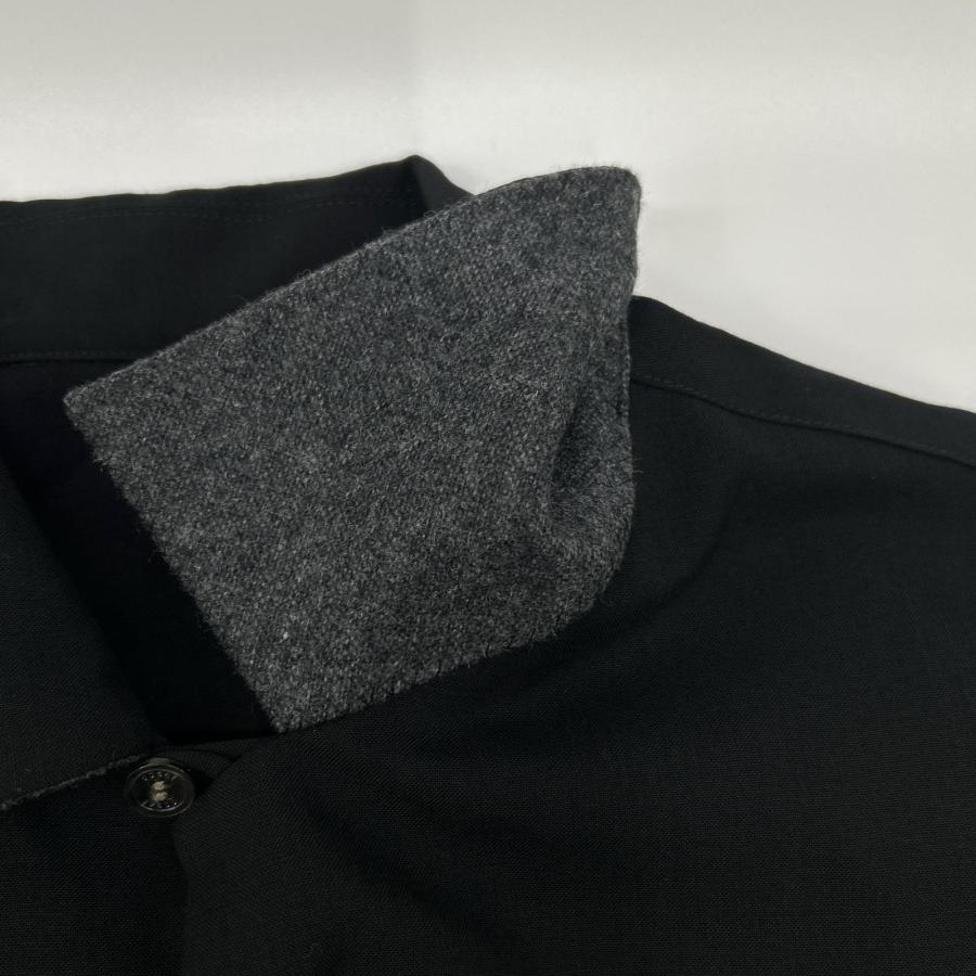 sacai（サカイ） 21-02458M レイヤードスーチング シャツ ブラック 1