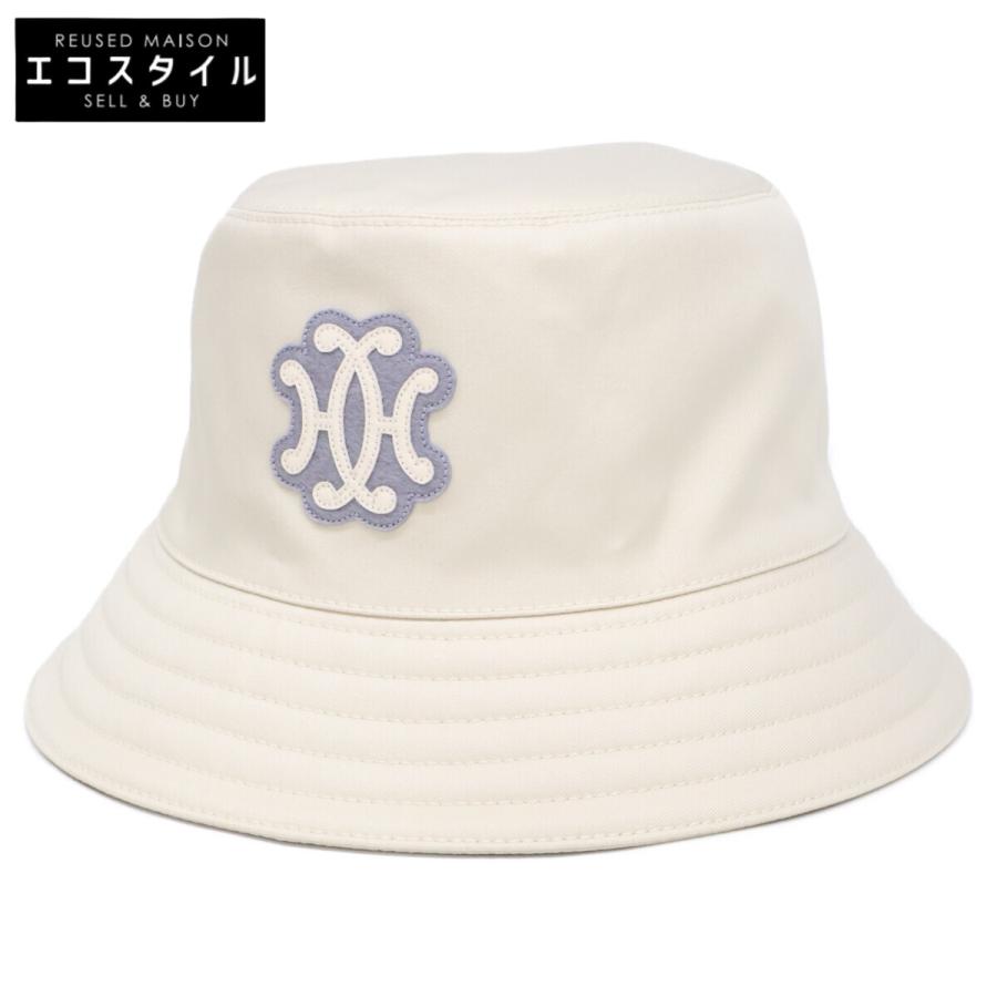 美品 HERMES エルメス H242050N CR58 ハーパー エクスリブリス ハット 