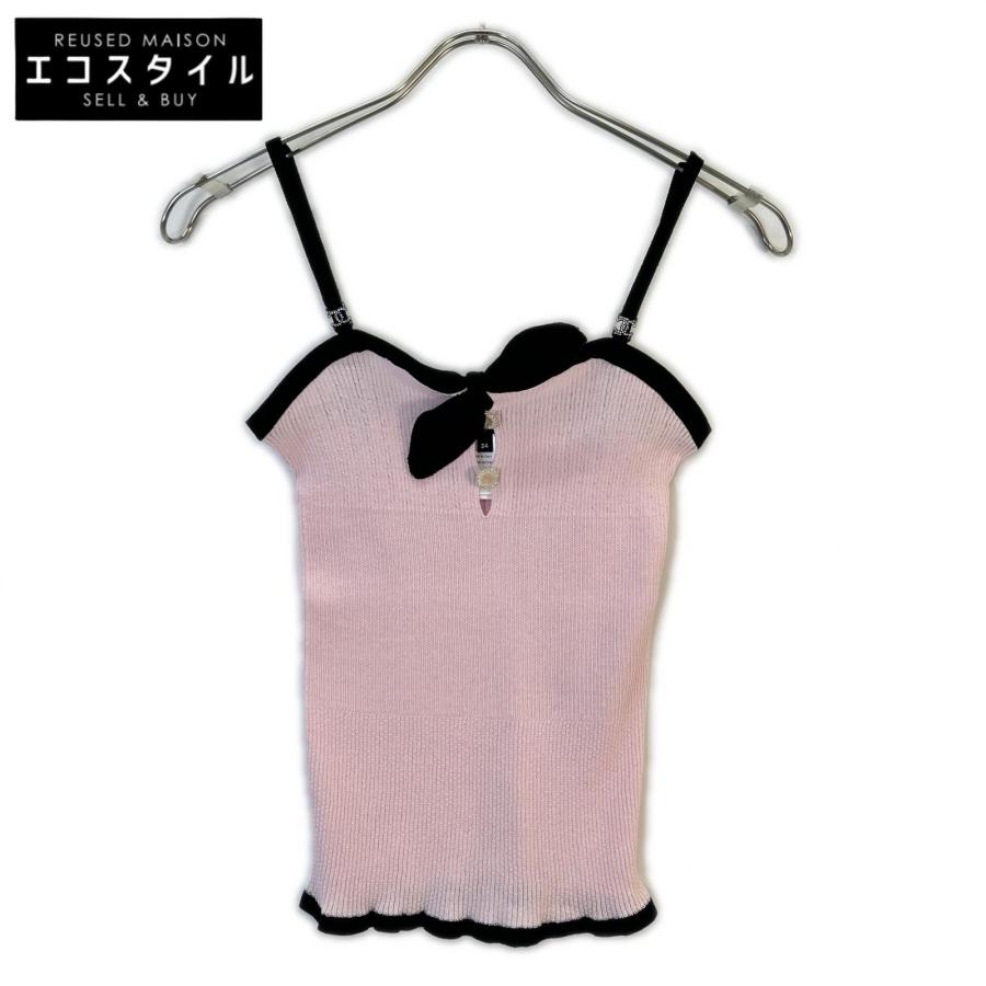 CHANEL シャネル  P72250 K10403 ﾋﾟﾝｸ ﾘﾎﾞﾝﾀｲﾃﾞｻﾞｲﾝ ﾆｯﾄｷｬﾐ 34 CHANEL（シャネル） P72250 K10403 ピンク リボンタイデザイン ニット