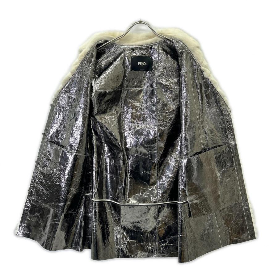 FENDI フェンディ  FNH407 ｳｴｽﾄﾍﾞﾙﾄ ﾌﾛﾝﾄﾌｯｸ ﾐﾝｸ ｼﾞﾚ 36 FENDI（フェンディ） 美品/ FNH407 ウエストベルト フロントフック