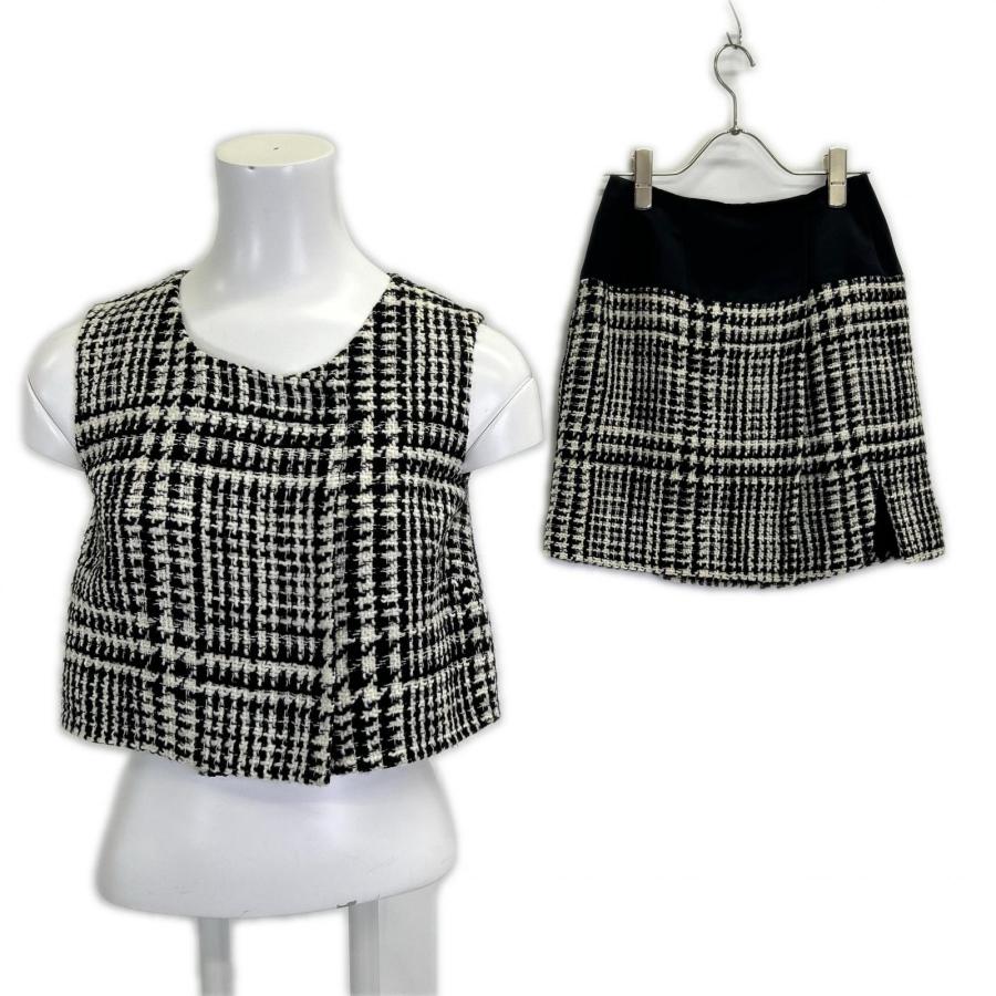 美品/  Christian Dior クリスチャンディオール 3A21105A1131/3A21327D1131 ガリアーノ期 ツイードセットアップ 36 レディース_1