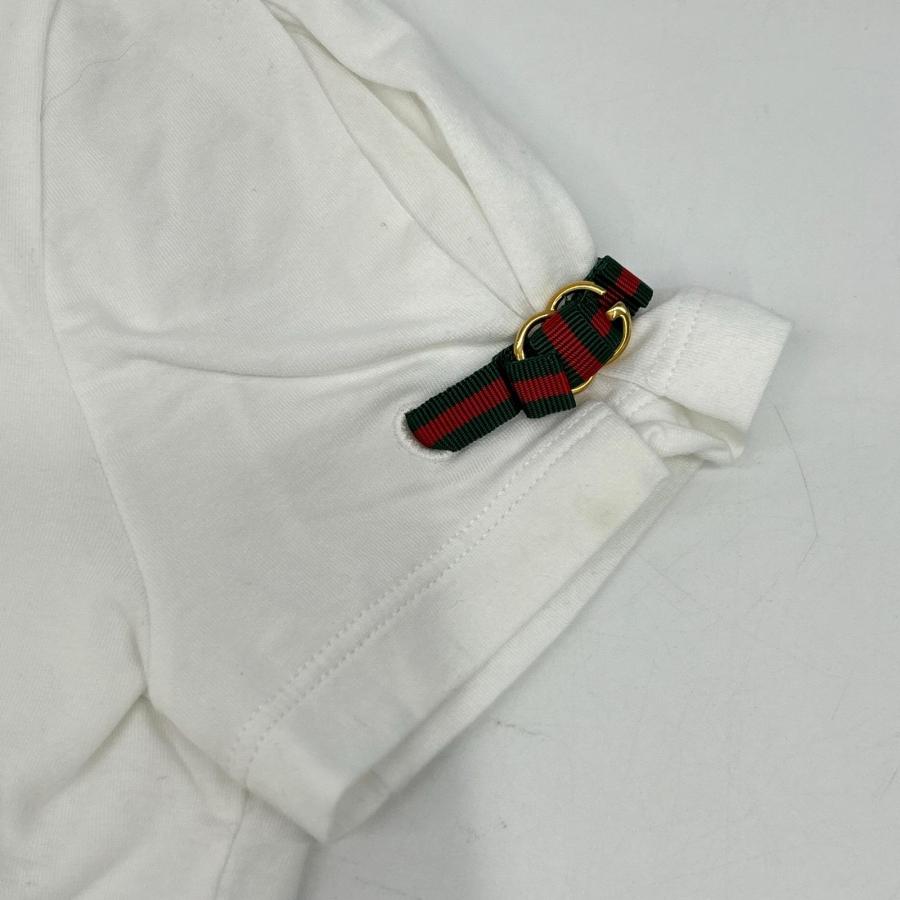 GUCCI グッチ  271596 GGｳｪﾌﾞﾘﾎﾞﾝ ﾎﾜｲﾄ ｸﾙｰﾈｯｸ Tｼｬﾂ XS GUCCI（グッチ） 271596 GGウェブリボン ホワイト クルーネック T