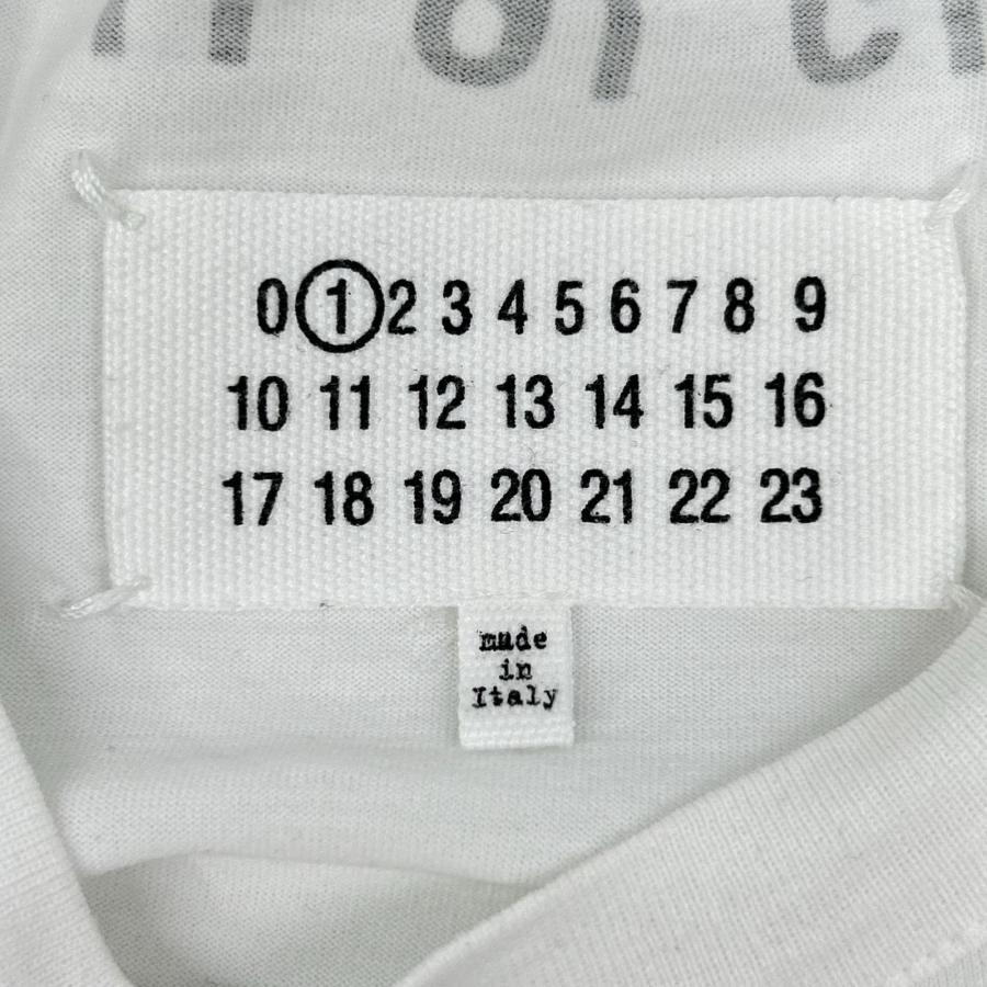 Maison Margiela メゾンマルジェラ  S51GC0434 ｶﾚﾝﾀﾞｰﾛｺﾞ ﾎﾜｲﾄ ｸﾙｰﾈｯｸ Tｼｬﾂ XS Maison Margiela メゾンマルジェラ S51GC0434 カレンダーロゴ ホワイト