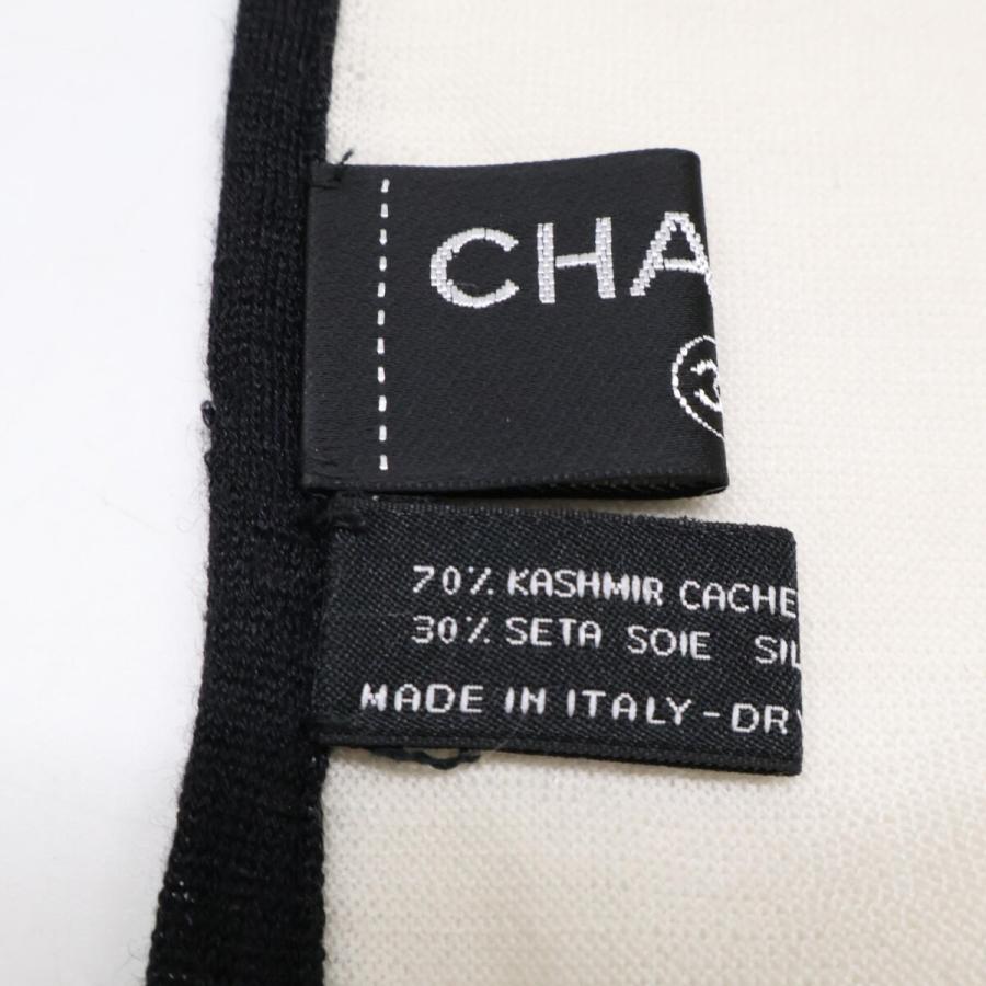【CHANEL】シャネル　ココマーク カシミヤ×シルク ストール CHANEL（シャネル） ココマーク刺繍 カシミヤ/シルク ストール