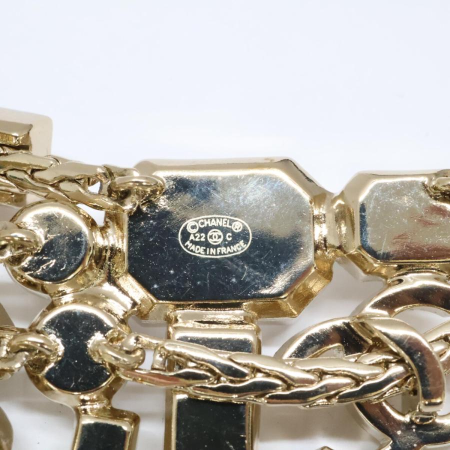 CHANEL シャネル A22C ココマーク ビジュー＆パール リボンチョーカー ネックレス レディース アクセサリーの画像