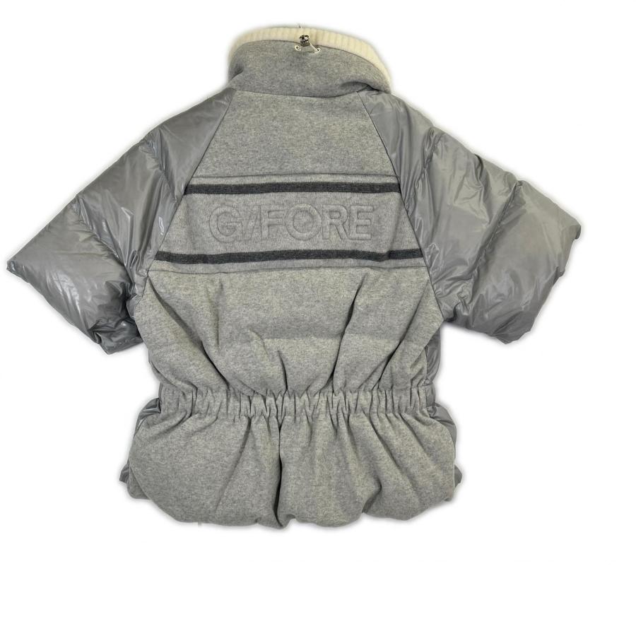 G/FORE ジーフォア グレー系 ジップアップ グースダウン 半袖 ダウンジャケット XS G/FORE ジーフォア グレー系 ジップアップ グースダウン 半袖 ダウン