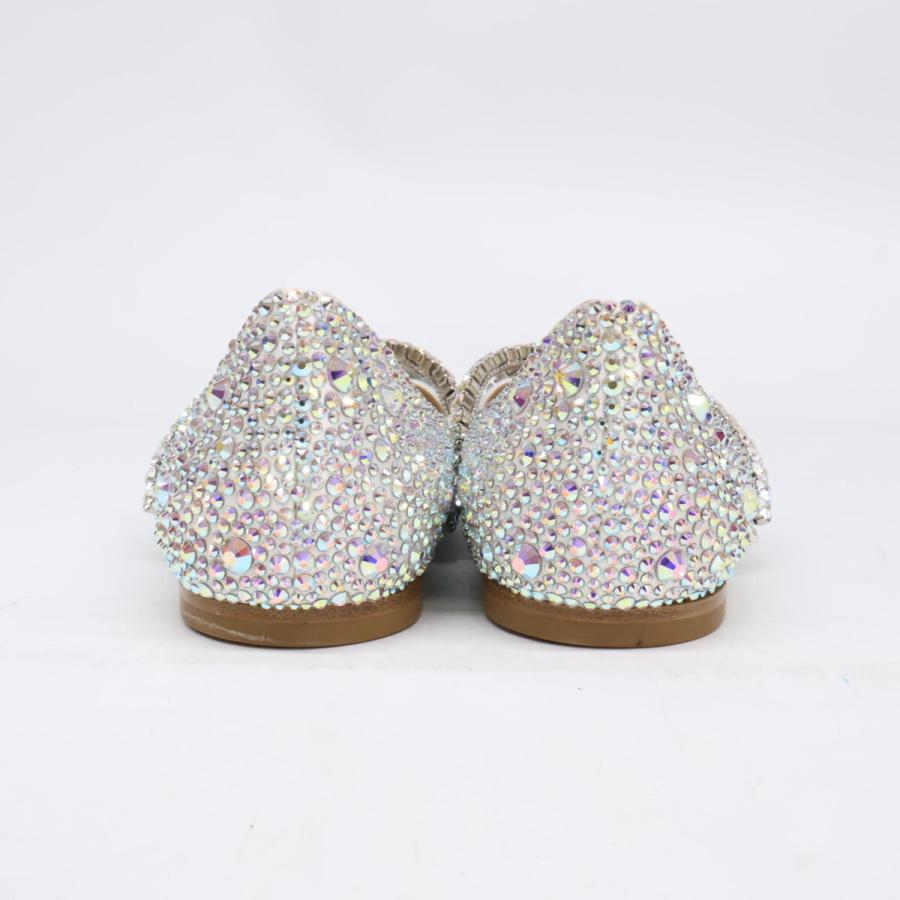新品同様/ JIMMY CHOO ジミーチュウ GEBEVI FLAT グリッター フラット