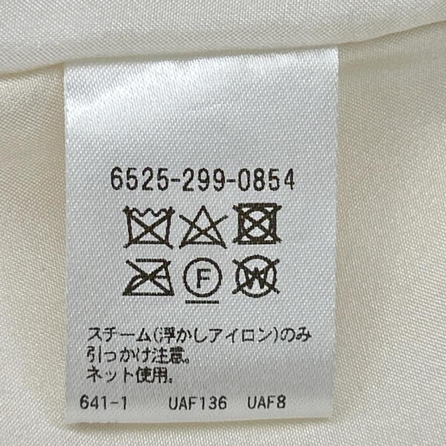 DRAWER ドゥロワー 6525-299-0854 ホワイト コットン×ウール ノーカラー ツイード コート ホワイト 36 コート コットン レディース 中古