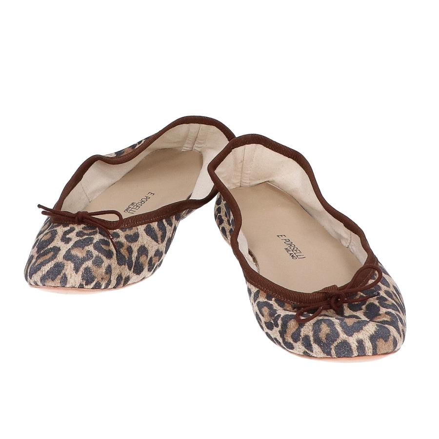 PORSELLI バレエシューズ  レオパード 37【新品未使用】 E.PORSELLI PORSELLI ポルセリ バレエシューズ BALLERINE CAMOSCIO