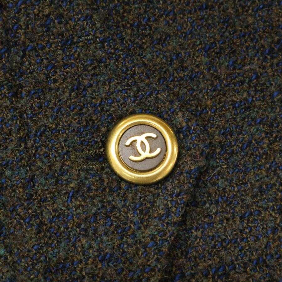 CHANEL（シャネル） 94A ココマークボタン アルパカ混 ツイード ロング