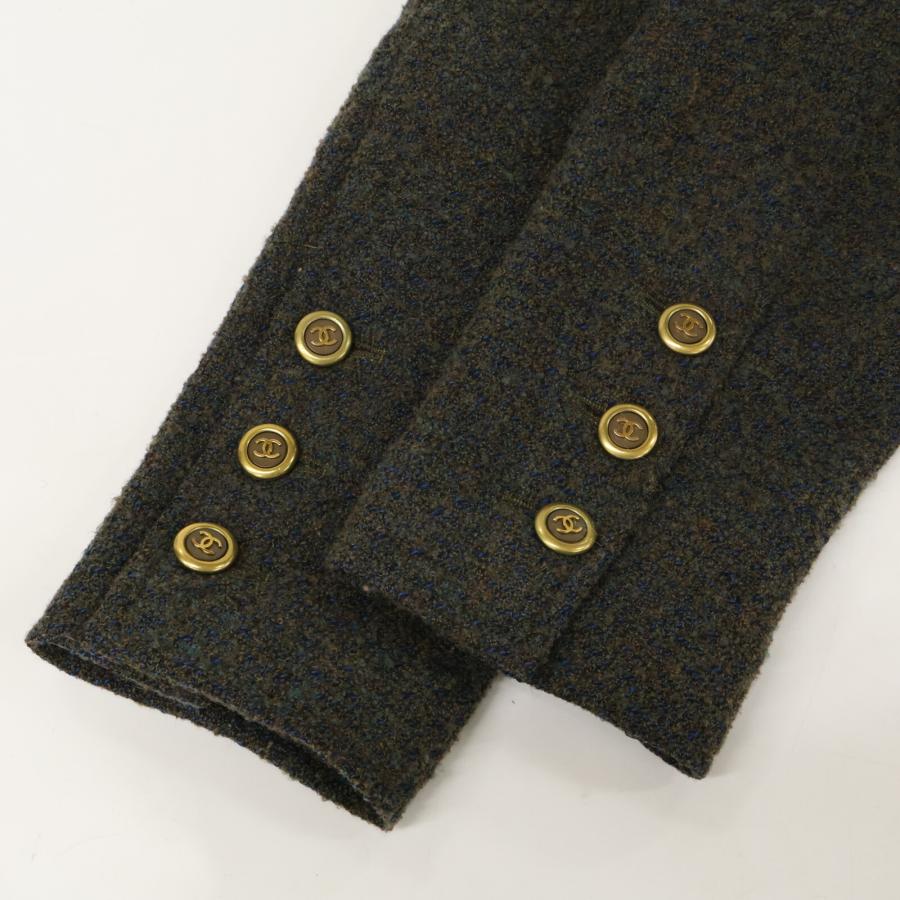 CHANEL（シャネル） 94A ココマークボタン アルパカ混 ツイード ロング