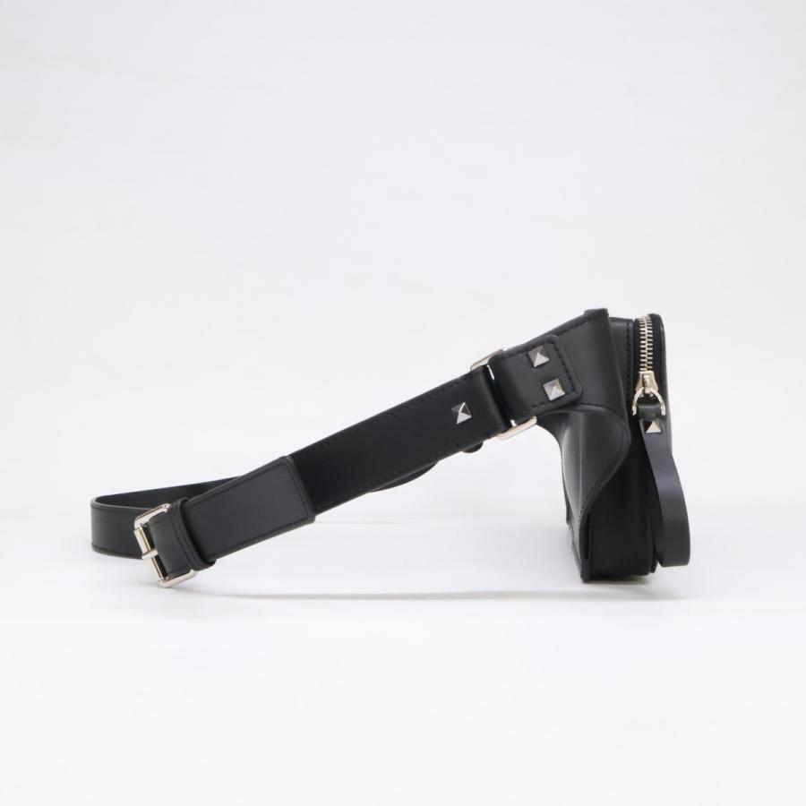 ヴァレンティノ VLTN カレッジロゴ スタッズ ベルトバッグ ボディバッグ 美品/ VALENTINO ヴァレンティノ VLTNロゴ ロックスタッズ ボディ