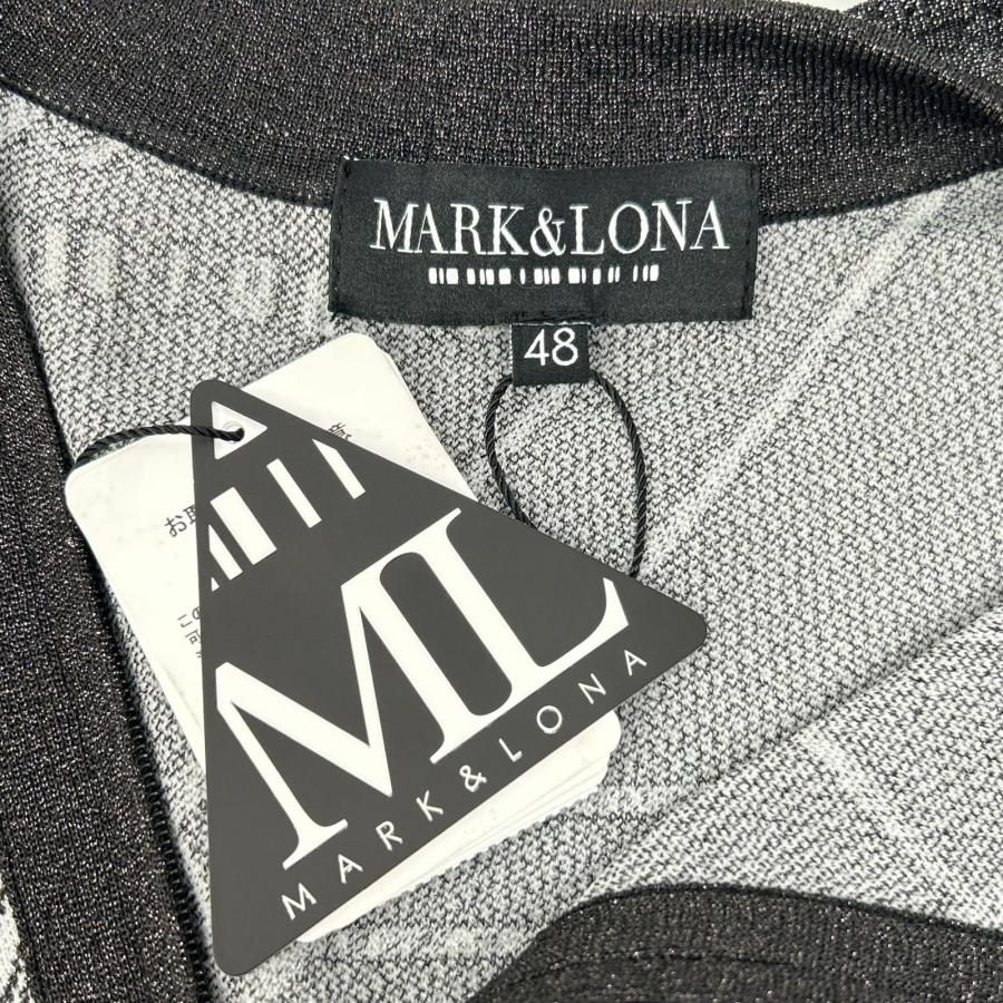 新品同様/  MARK＆LONA マークアンドロナ 26年製 MCM-6A-AB53 Jacquard-knit ポロシャツ 48 メンズの画像