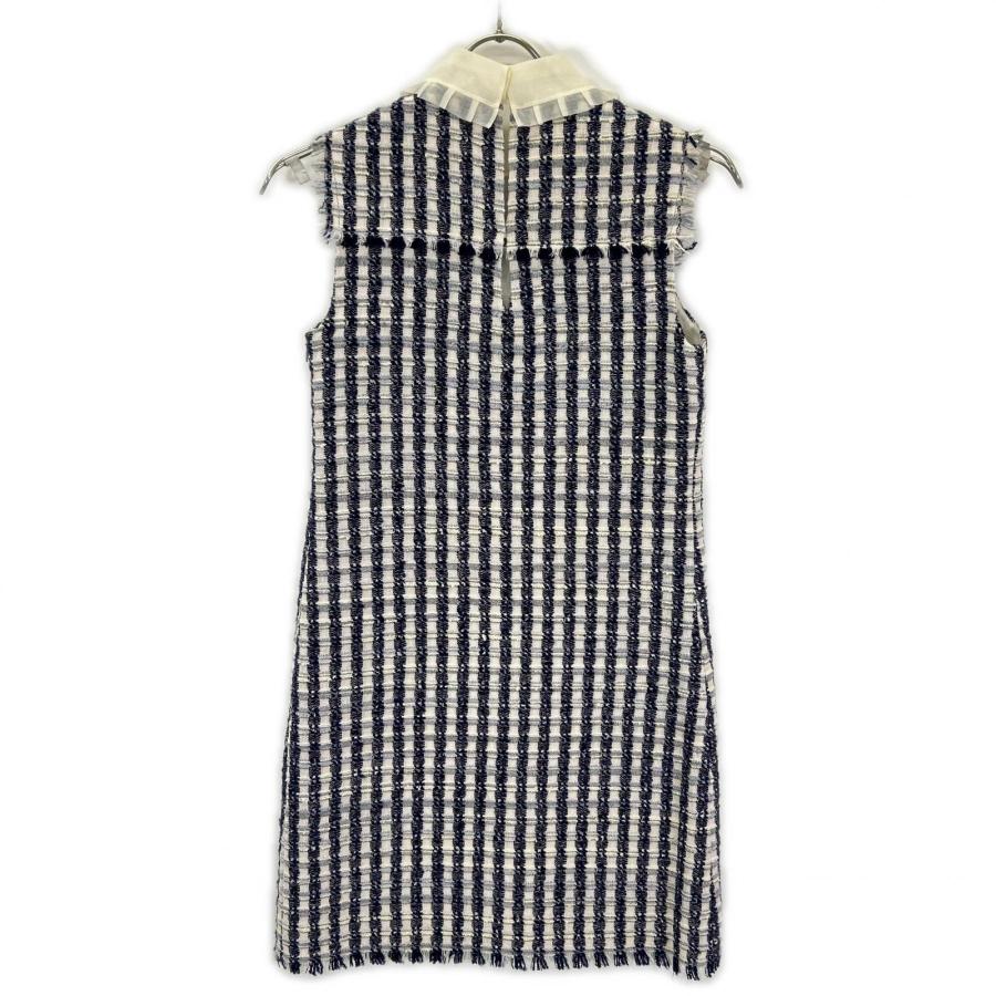miu miu（ミュウミュウ） MF2246 レースカラー ノースリーブ ツイード