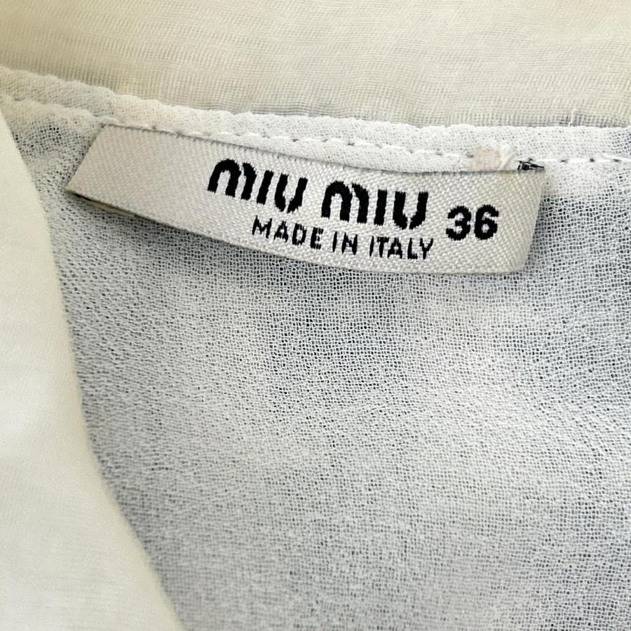 miu miu（ミュウミュウ） MF2246 レースカラー ノースリーブ ツイード