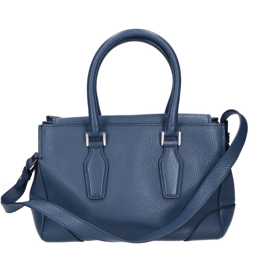 ジルサンダー レザー トートバッグ 2way ショルダーバッグ ネイビー JIL SANDER（ジルサンダー） シボレザー 2WAYショルダー ハンドバッグ