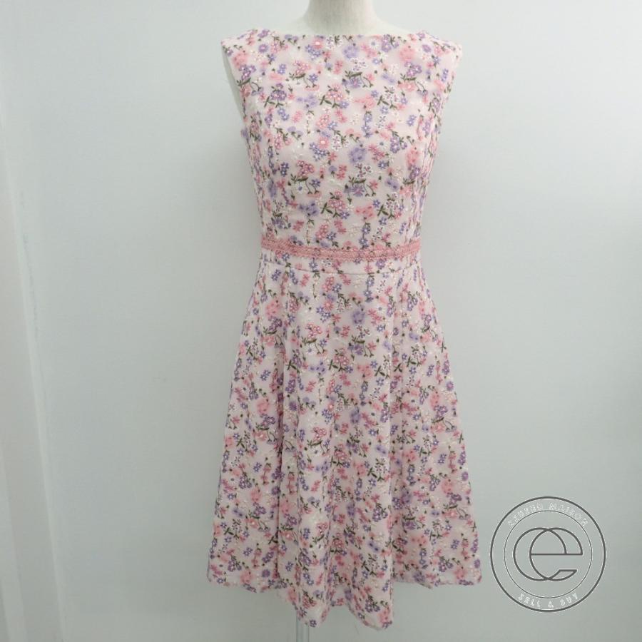 未使用 17ss Toccaトッカ Optohm03 Nadena ドレス 小花柄刺繍 ノースリフレアワンピース 2 ピンク パープル系 レディース ブランドショップエコスタイル 通販 Yahoo ショッピング