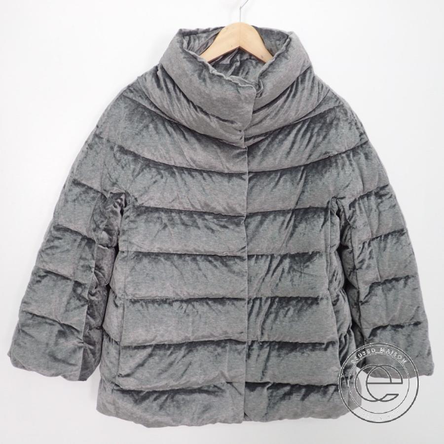 国内正規 Hernoヘルノ Resort Pi005drベルベット ベルスリーブ ショートダウンジャケット42 グレー レディース ブランドショップエコスタイル 通販 Yahoo ショッピング