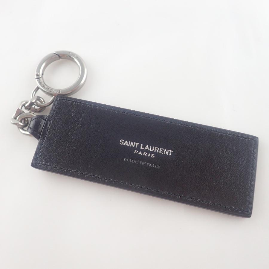 Saint Laurent サンローラン ロゴ レザープレート キーリング キーホルダー ブラック メンズ ブランドショップエコスタイル 通販 Yahoo ショッピング