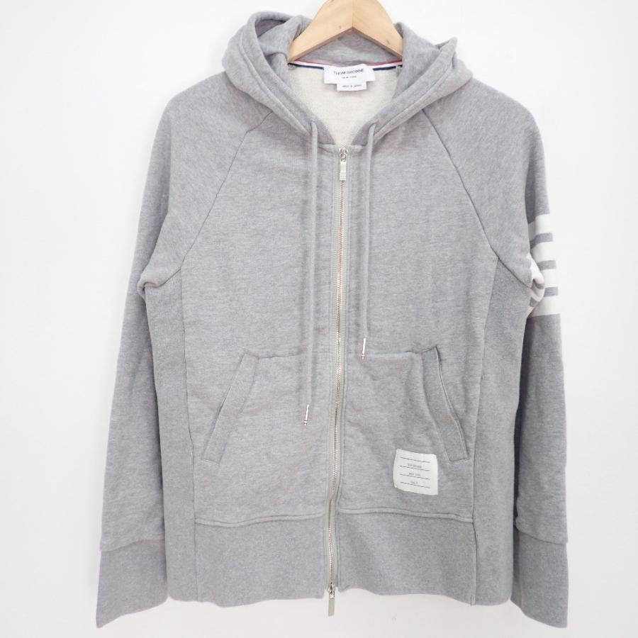 国内正規 Thom Browne トムブラウン Mjt022h ダブルジップアップスウェットパーカー トップス 3 グレー メンズ ブランドショップエコスタイル 通販 Yahoo ショッピング