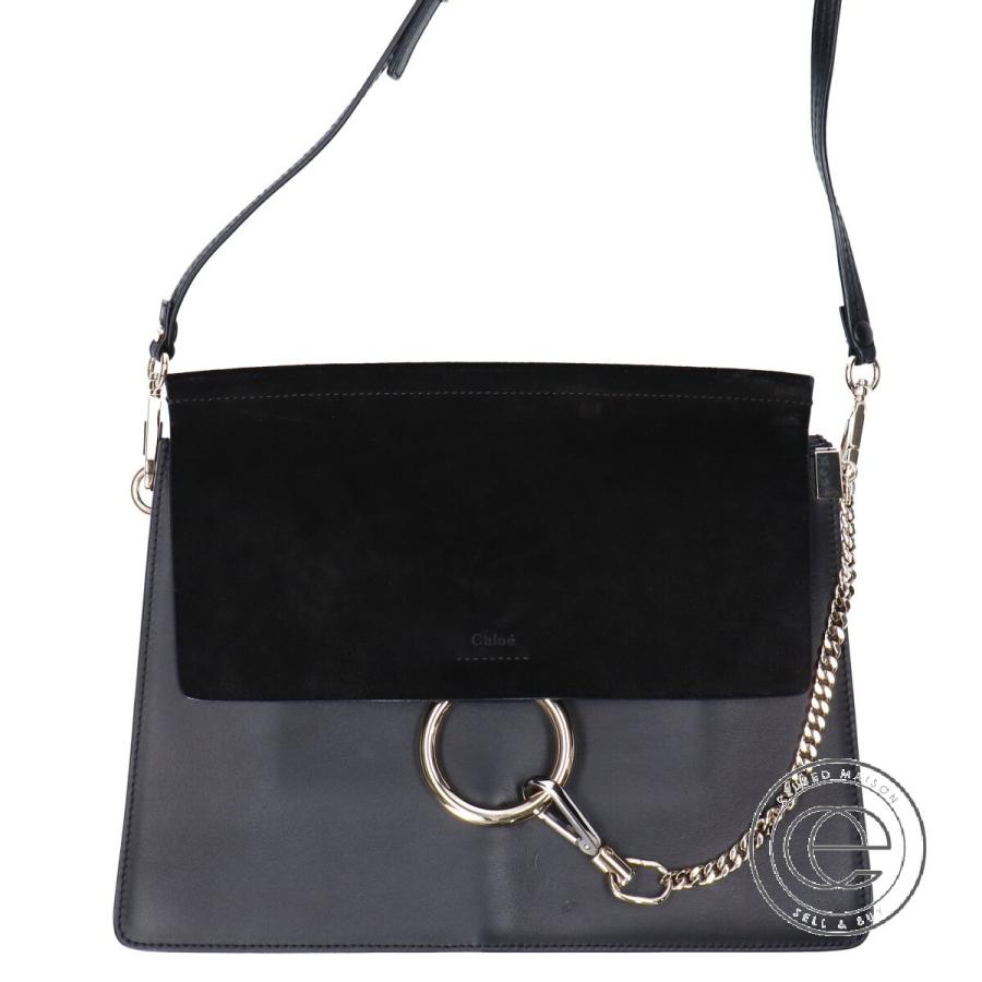 Chloe クロエ Fayeフェイ G金具 スムースカーフスキン スエードカーフスキン ショルダーバッグ ブラック メンズ ブランドショップエコスタイル 通販 Yahoo ショッピング