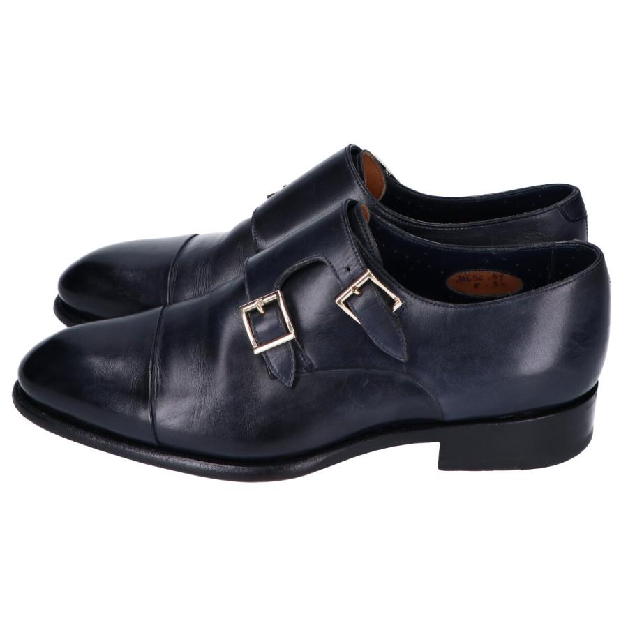 SANTONI（サントーニ） 美品/ ダブルモンクストラップ レザー シューズ
