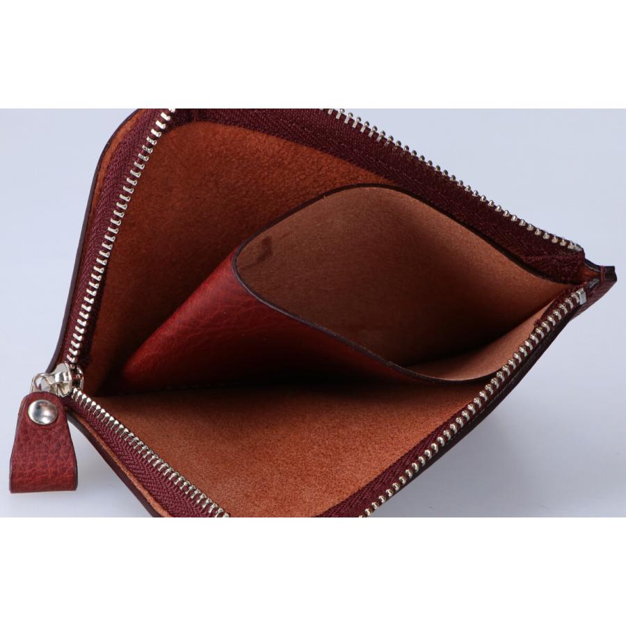 新品同様/ 土屋鞄 Lファスナー バケッタミリングレザー ミニ財布