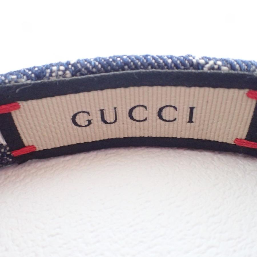 GUCCI グッチ 652835 3HAAH 4900 エコ ウォッシュドデニム ヘアバンド 