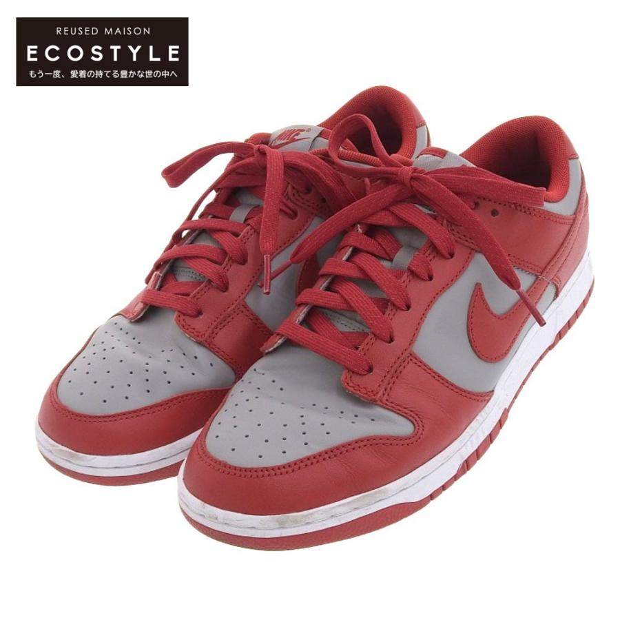 美品 Nike ナイキ ダンクロウレトロ スニーカー シューズ メンズ レッド グレー サイズ9 27cm Dd1391 002 ブランドリユースショップエコスタイル 通販 Yahoo ショッピング