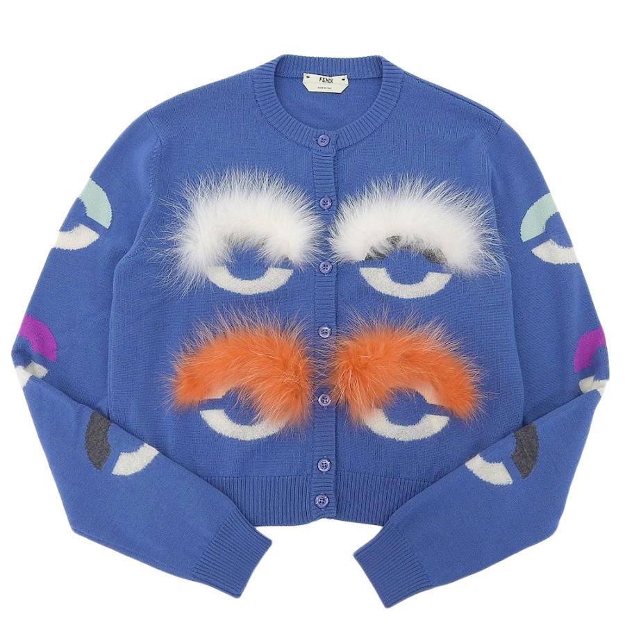 FENDI フェンディ モンスター ファー付 ニットカーディガン