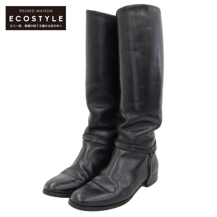 美品　タニノクリスチー　レディース　ロングブーツ　レザー　ジャッキーブーツ TANINO CRISCI（タニノクリスチー） 美品 レザー ロングブーツ 36 23cm