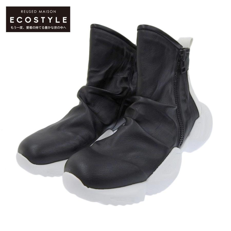 未使用 No Id ノーアイディー サイドジップ ハイカットスニーカー シューズ メンズ ブラック ホワイト 42 405f ブランドリユースショップエコスタイル 通販 Yahoo ショッピング