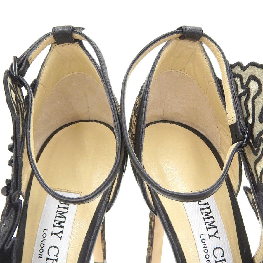 美品 JIMMY CHOO ジミーチュウ LUCELE 100 花柄 アンクルストラップ