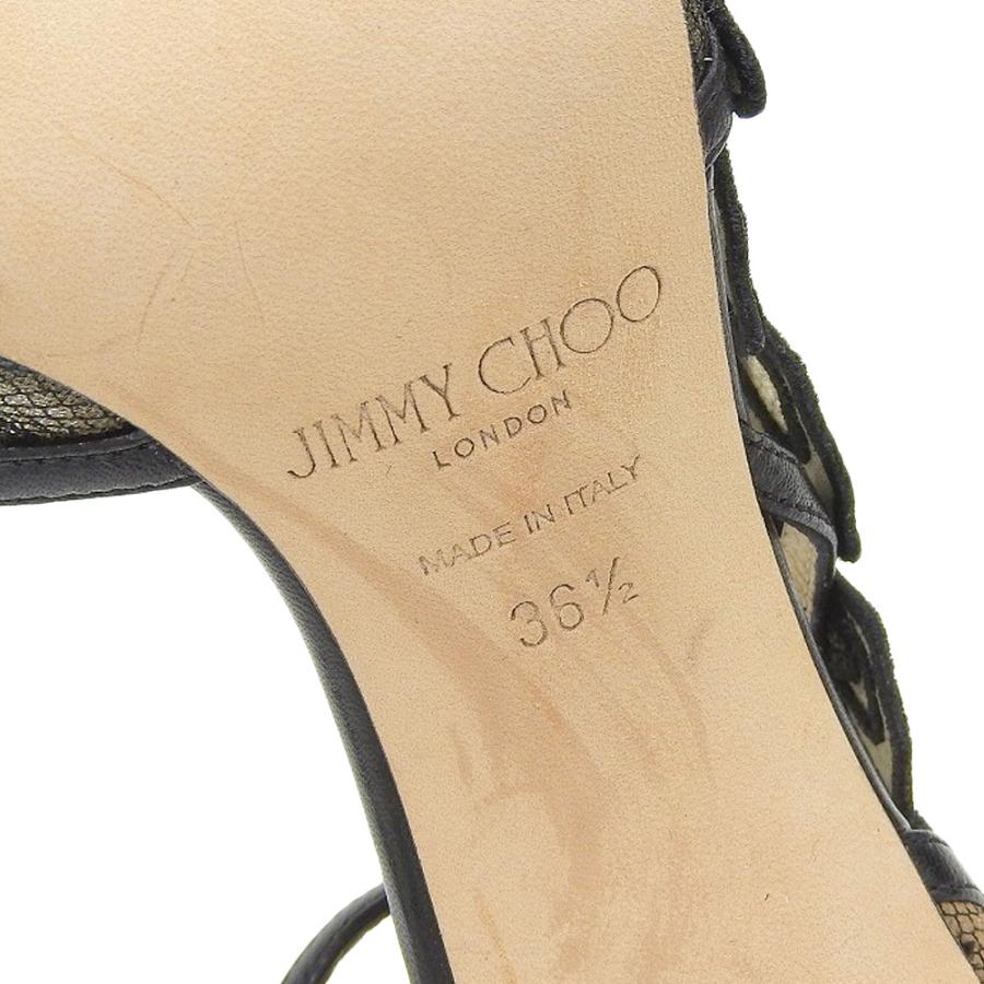 美品 JIMMY CHOO ジミーチュウ LUCELE 100 花柄 アンクルストラップ