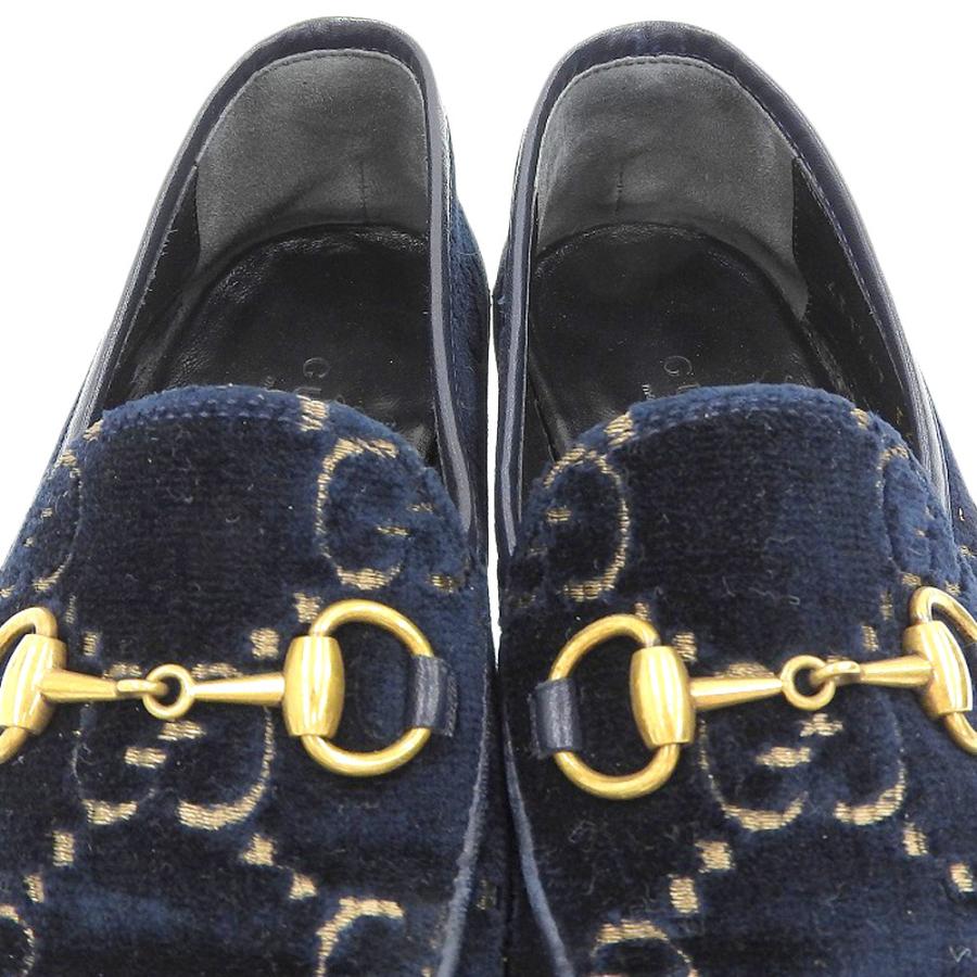 GUCCI ヨルダーン GGベルベット ローファー ヨルダーン〕GGベルベット ローファー ・ブラック GG ベルベット