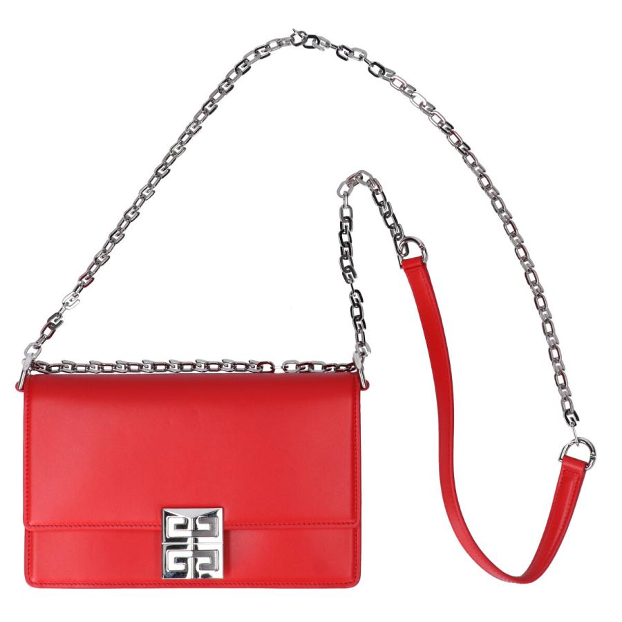 美品✨ ジバンシィ ハンドバッグ 4G ロゴ レザー レッド フォーマル