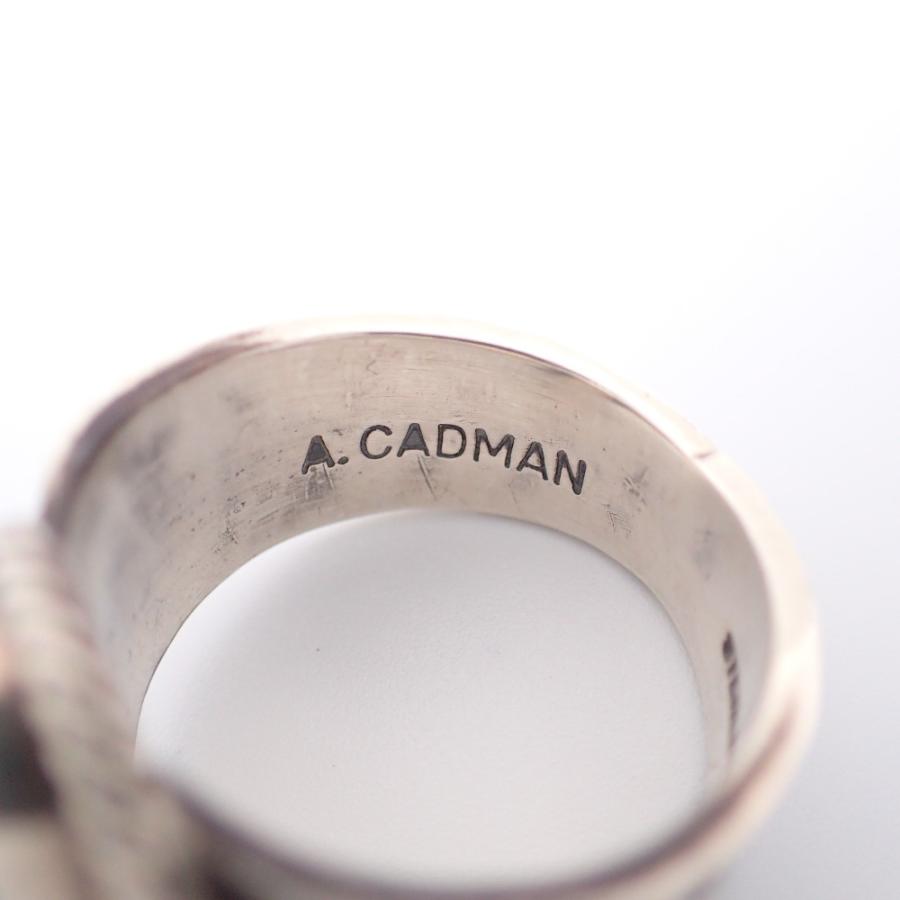 A. CADMAN シルバーリング 【近年高騰中作家】 美品 ANDY CADMAN アンディキャドマン STERLING刻印 ターコイズ