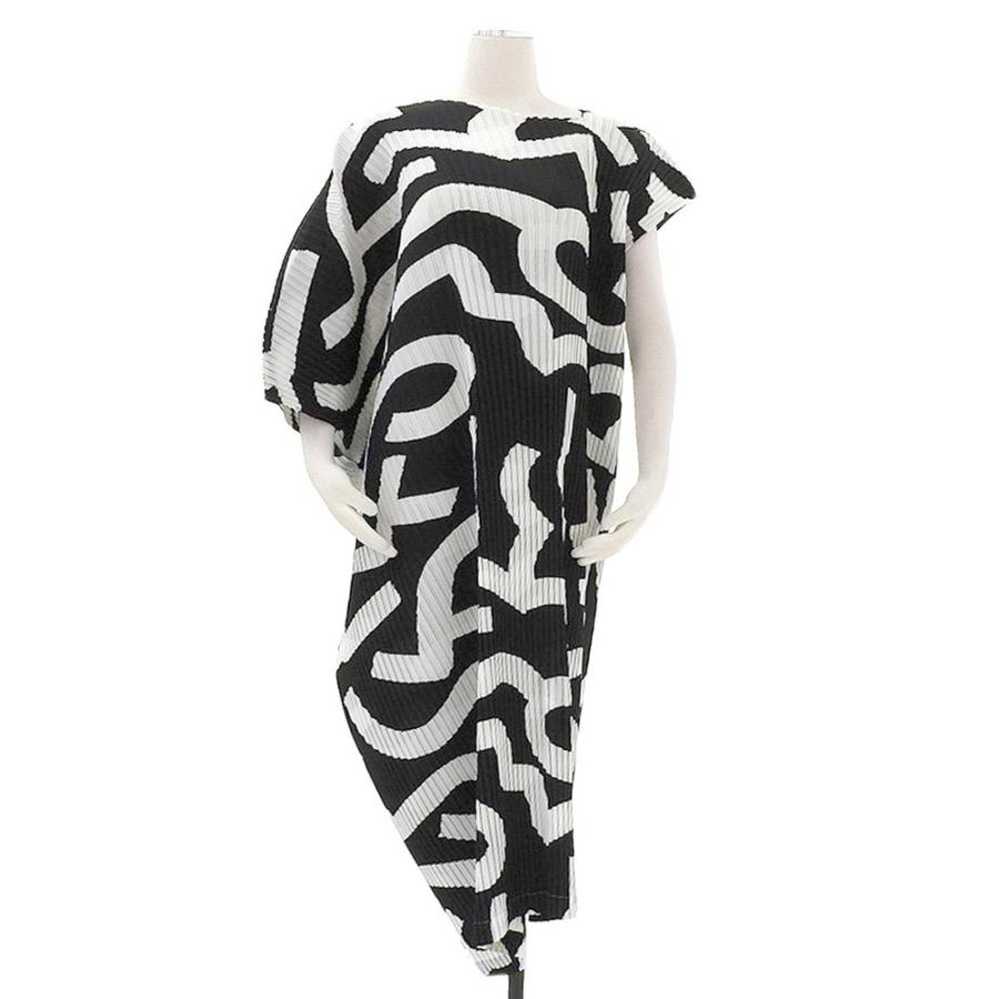 美品 ISSEY MIYAKE イッセイミヤケ ZIG-ZAG プリーツ ワンピース