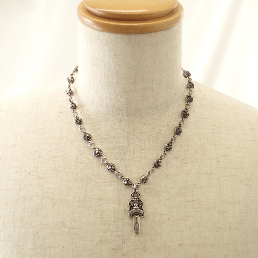 美品/ Chrome Hearts クロムハーツ ダガー クロスボールチェーン 美品/ Chrome Hearts クロムハーツ ダガー クロスボールチェーン