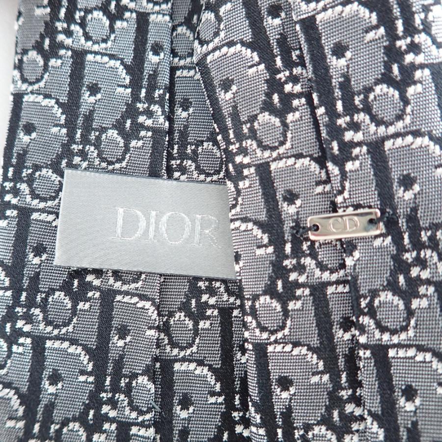 美品】Dior ディオール ネクタイ ジャガード ソリッド ナロータイ