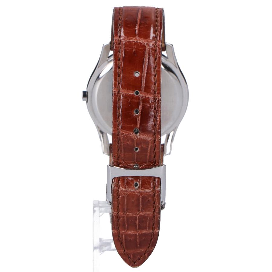 セイコー クレドール 赤レザー腕時計　14K 稼働美品 SEIKO（セイコー） CREDOR クレドール 8J82-0AB0 デイト S/Sケース
