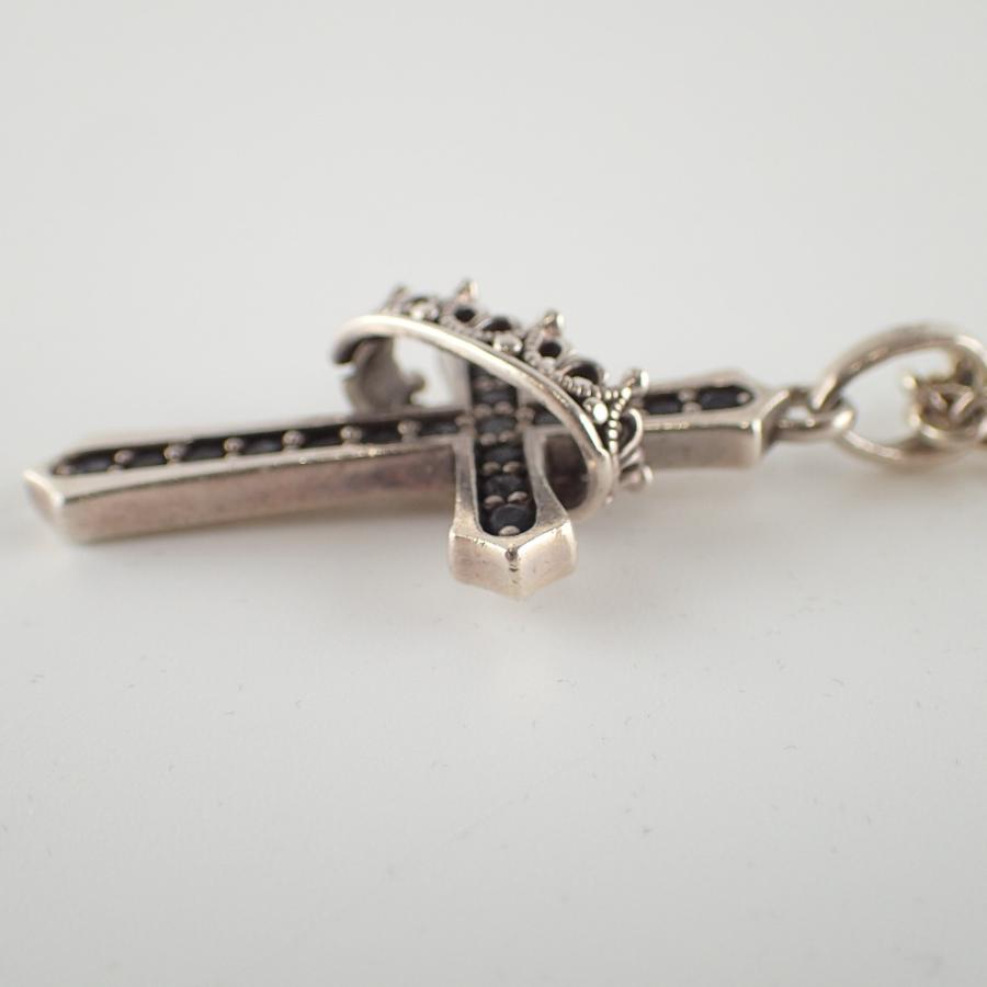 JustinDavis ジャスティンデイビス 925 SPJ122 CROSS WITH CROWN/STONE