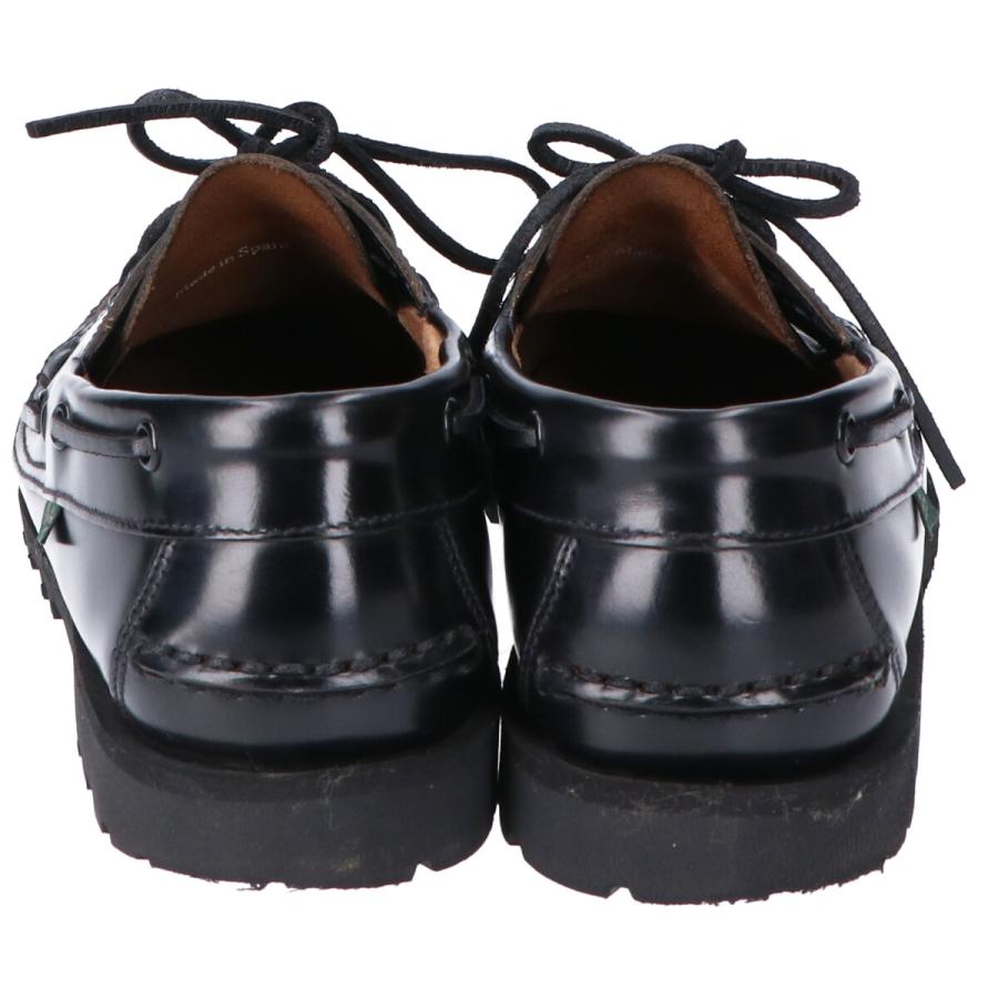 パラブーツ デッキシューズ マロ レザー モカシン 0320 ブラック 美品/ Paraboot パラブーツ 0320 MALO レザー デッキ シューズ 8