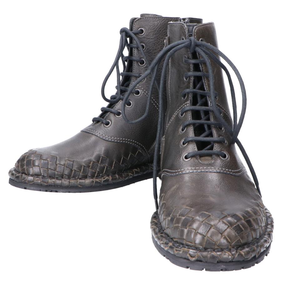 BOTTEGA VENETA イントレチャート サイドジップ ショートブーツ 新品/ BOTTEGA VENETA ボッテガヴェネタ 456529 イントレチャート