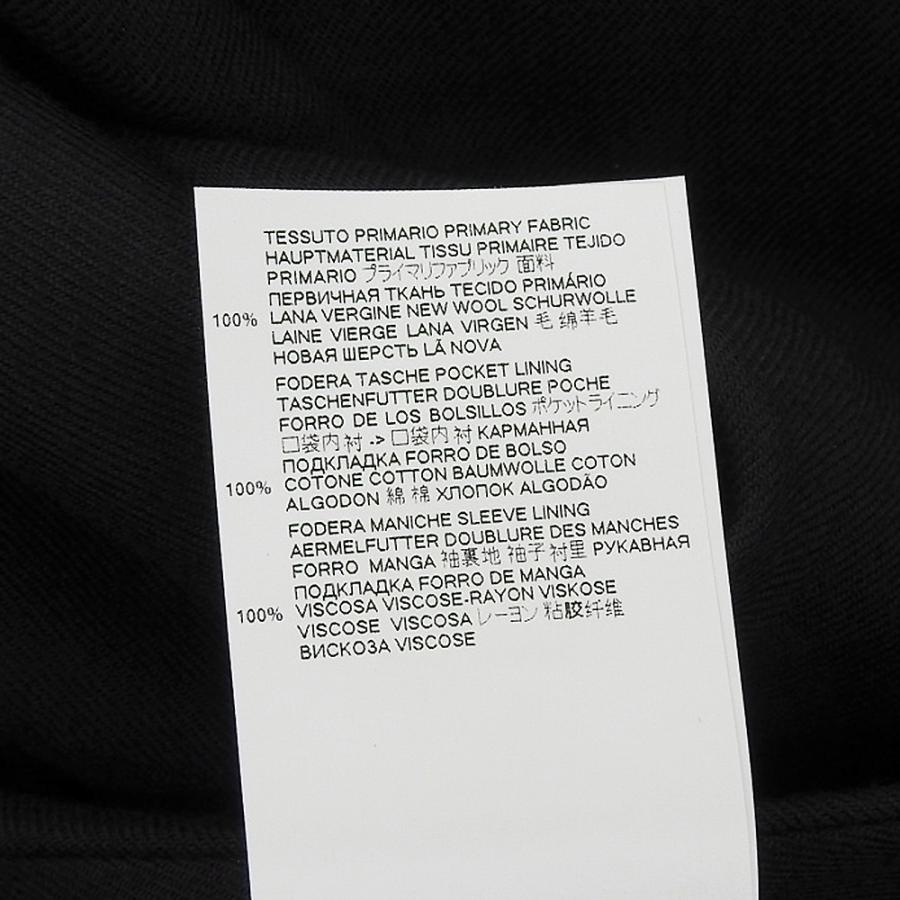 Margiela メゾンマルジェラ ウール ノーカラー ジャケット メンズ ブラック 48 【Tsultryofs】 20年製 S50BN0318