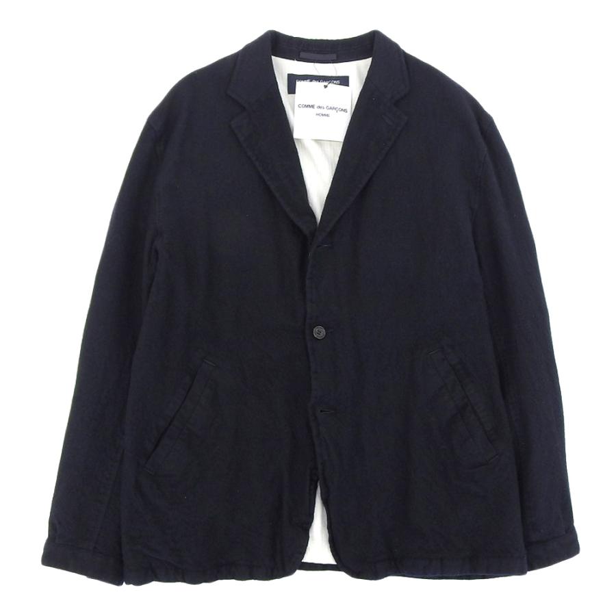 美品コムデギャルソンコムコム　エステル縮絨ジャケット紺 中古・古着通販】COMME des GARCONS SHIRT (コムデギャルソン